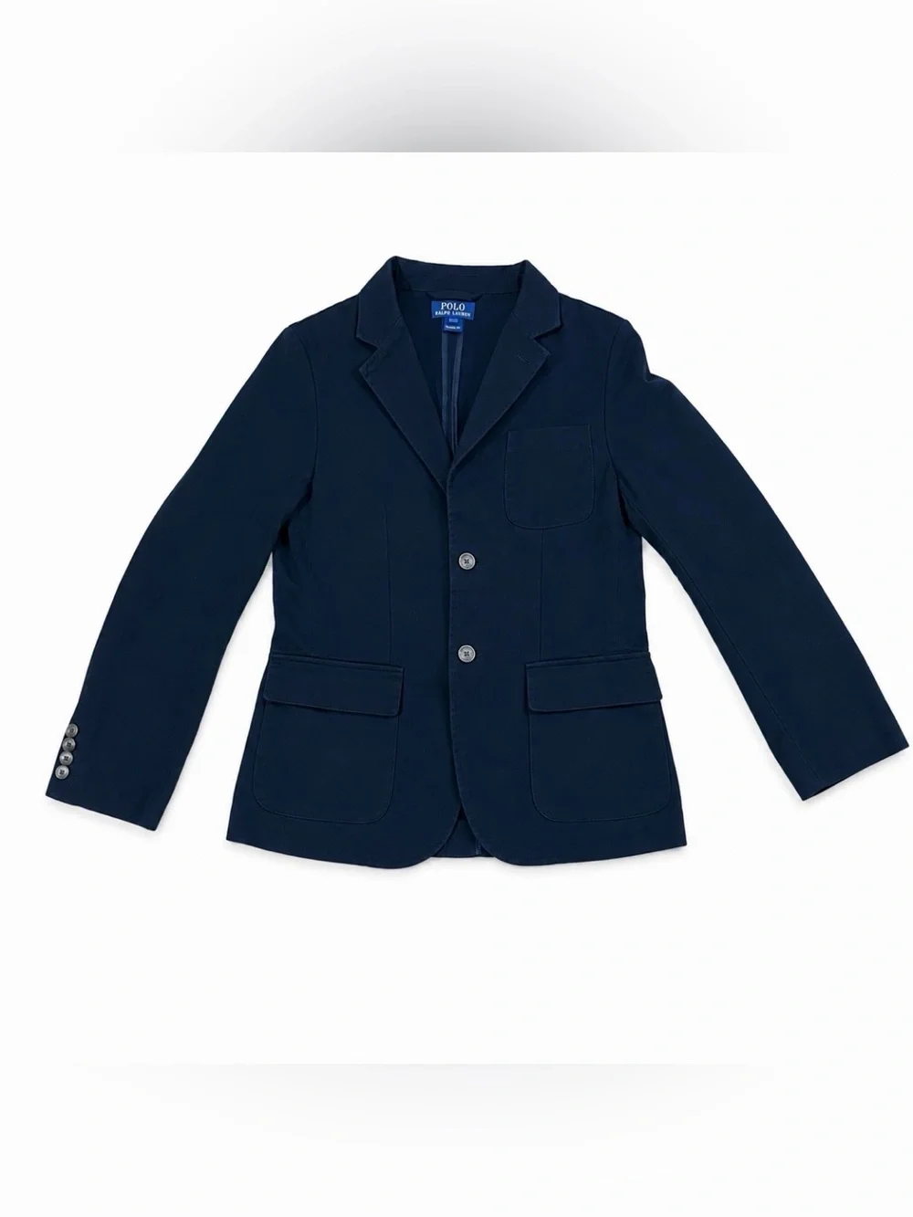 Polo Ralph Lauren Boys Navy Blazer 14-16 Cotton Academia Sport Coat Preppy